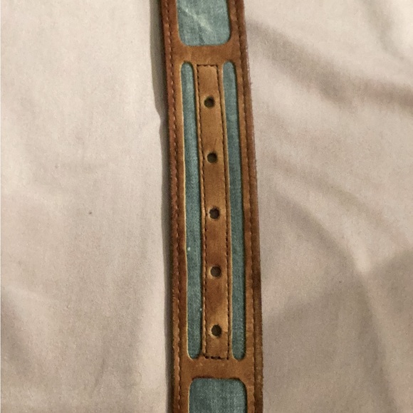Vintage Ronaldo Leather Belt With Denim Accents - Picture 12 of 13